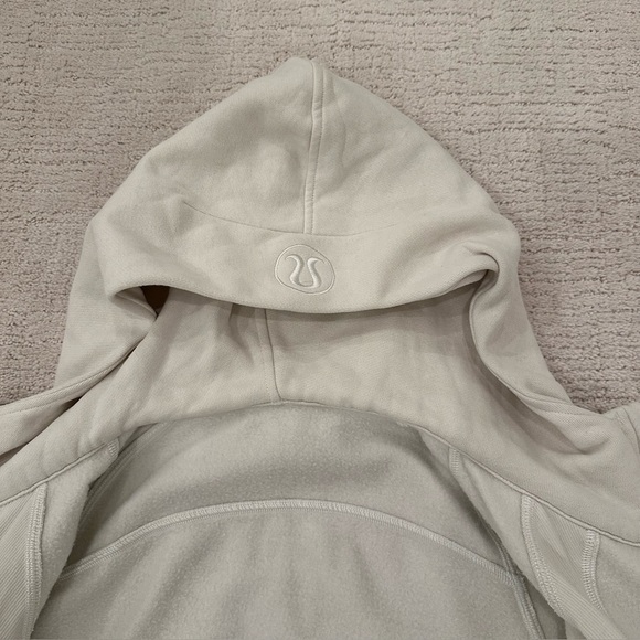 Lululemon Scuba Oversized Full-Zip Hoodie in Bone - Medium/Large, EUC - Picture 4 of 6